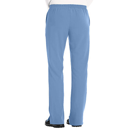 Jockey 2249 Tie-Waist 4-Pocket Womens Petite Scrub Pants, Petite X-small, Blue