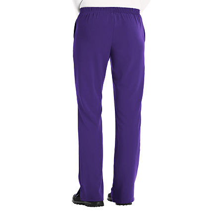 Jockey 2249 Tie-Waist 4-Pocket Womens Petite Scrub Pants, Petite Medium, Purple