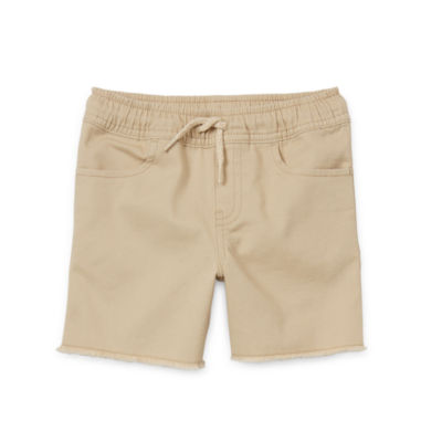 Okie Dokie Twill Toddler & Little Boys Mid Rise Pull-On Short