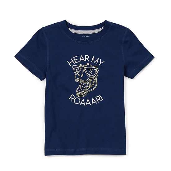Okie Dokie Toddler & Little Boys Adaptive Crew Neck Short Sleeve T-Shirt