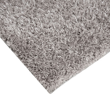 Madison Park Ellie Super Soft Shag Machine Woven Skid Resistant Indoor Rectangular Accent Rug, One Size, White