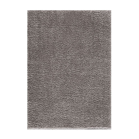Madison Park Ellie Super Soft Shag Machine Woven Skid Resistant Indoor Rectangular Area Rug In White