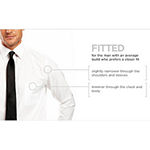 Stafford 365 All-Temp Mens Fitted Flex Collar Long Sleeve Wrinkle Free Dress Shirt