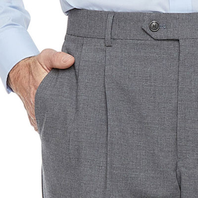 Stafford Signature Smart Wool Mens Stretch Fabric Classic Fit Pleated Front Suit Pant