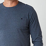 mutual weave Mens Crew Neck Long Sleeve Easy-on + Easy-off Adaptive Pocket T-Shirt