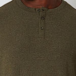 St. John's Bay Big and Tall Mens Long Sleeve Easy-on + Easy-off Adaptive Regular Fit Henley Shirt