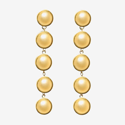 Bijoux Bar Gold Tone Ball Drop Earrings