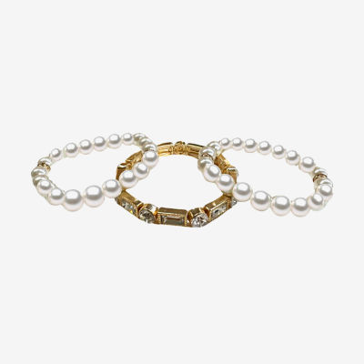 Bijoux Bar 3-pc. Simulated Pearl Bracelet Set