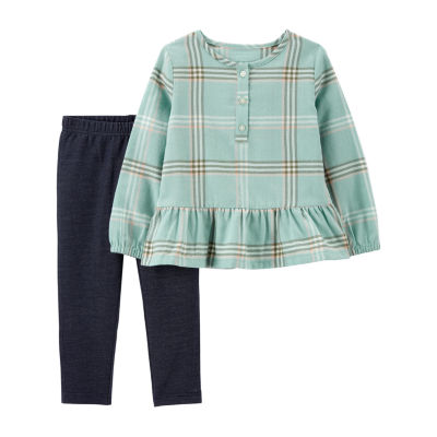 Epic Threads Little Girls Better Together Peplum Top and Leggings, 2 Piece  Set, Created for Macy's