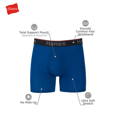 Men's Hanes Ultimate® 4-Pack Comfort Flex Fit® Total Support Pouch™ Trunks