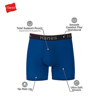 Hanes Men's Underwear Boxer Briefs Pack, Moisture-Wicking Men's Mesh  Underwear, X-Temp Cooling with Odor Control, 3-Pack at  Men's  Clothing store