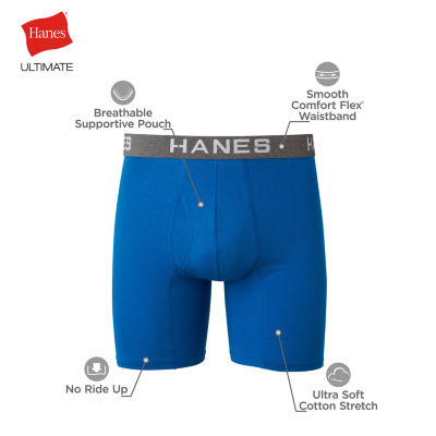 Hanes Ultimate Comfort Flex Fit Ultra Soft Mens 4 Pack Boxer Briefs -  JCPenney