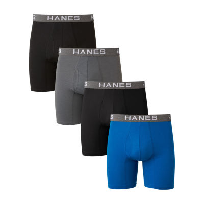 Hanes Ultimate Comfort Flex Fit Ultra Soft Mens 4 Pack Boxer Briefs