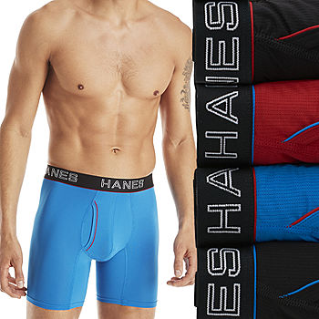 Hanes Men's Boxer Briefs, Comfort Flex Fit Ultra Lightweight Mesh  Underwear, 4-Pack