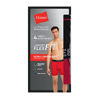 ] Men's Comfort Flex Fit Ultra Lightweight Mesh Boxer Briefs, 4-Pack  - Price: $19.9 (MRSP: $40.0