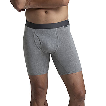Fruit of the Loom Men's Crafted Comfort Stretch Boxer Briefs, Long Leg -  Black/Grey, Small : : Clothing, Shoes & Accessories