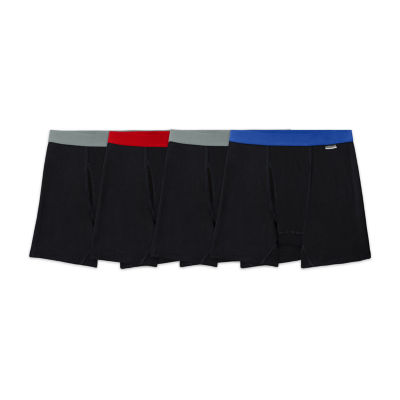 Fruit of the Loom Breathable Mens 3 Pack Boxer Briefs, Color: Black Gry -  JCPenney