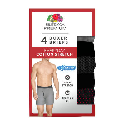 Fruit of the Loom Mens 4 Pack Boxer Briefs