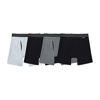 Men's 360 Stretch Cooling Channels Boxer Briefs, Black and Gray 6 Pack