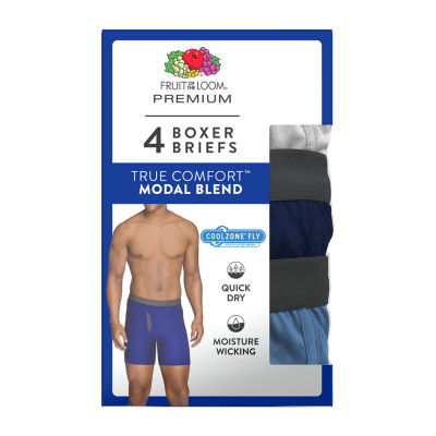 Fruit of the Loom Mens 4 Pack Boxer Briefs