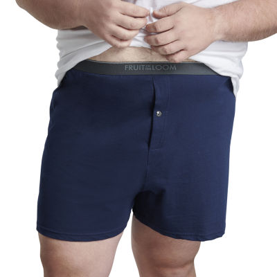 Fruit of the Loom Premium Cotton Knit Mens Big and Tall 3 Pack Boxers 3p72bmp