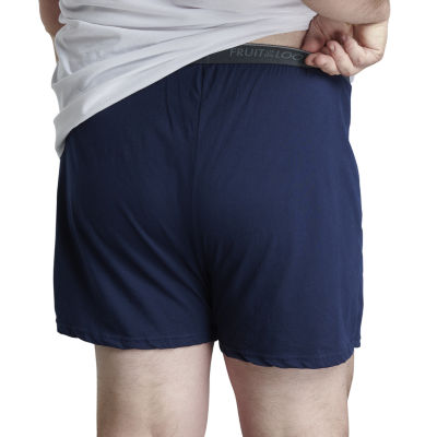 Fruit of the Loom Premium Cotton Knit Mens Big and Tall 3 Pack Boxers 3p72bmp