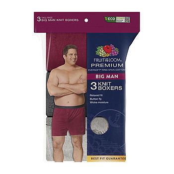 Fruit of the Loom Mens 3 Pack Boxer Briefs, Color: Black Red - JCPenney