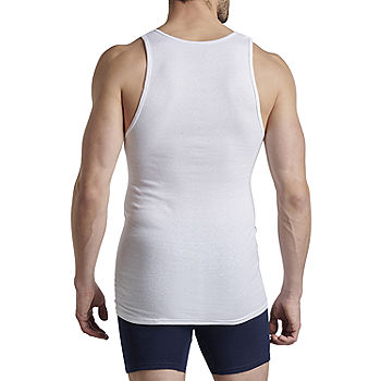Hanes Mens Tall 5 Pack Tank, Color: White - JCPenney