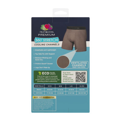 Fruit of the Loom Men's 360 Stretch Boxer Briefs (Quick Dry & Moisture  Wicking)