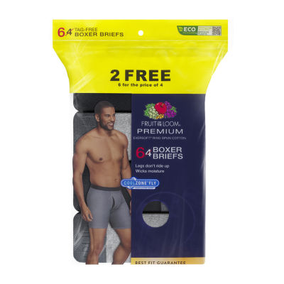 Fruit of the Loom Cool Zone Fly Bonus Pack Mens 6 Boxer Briefs