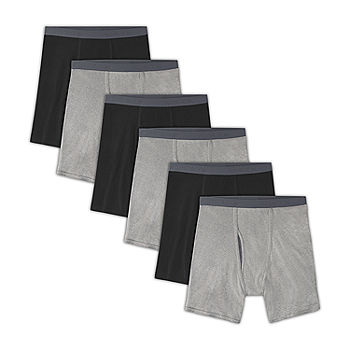 6 Pieces - Men's Value Pack Covered Waistband Boxer Briefs Pack