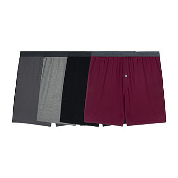 Fruit of the Loom® 4-pk. Premium Cotton Boxers-JCPenney, Color: Gray Red  Black