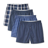 IZOD Men's Underwear - Classic Woven Boxers (4 Pack), Size Medium,  Blue/Blue Plaid at  Men's Clothing store