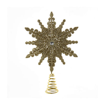 Kurt Adler 8" Champagne Gold Star Christmas Tree Topper