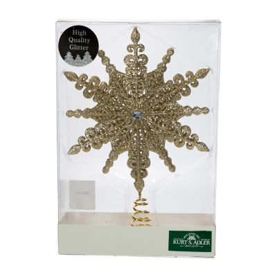 Kurt Adler 8" Champagne Gold Star Christmas Tree Topper