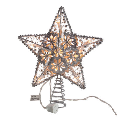 Kurt Adler 11" Silver Star Christmas Tree Topper