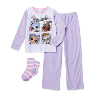 Little & Big Girls 3-pc. LOL Pant Pajama Set