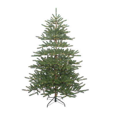 Kurt Adler White Led Mountain 7 Foot Pre-Lit Pine Christmas Tree