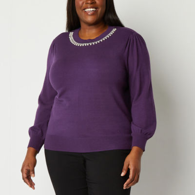 plus size crew neck sweater