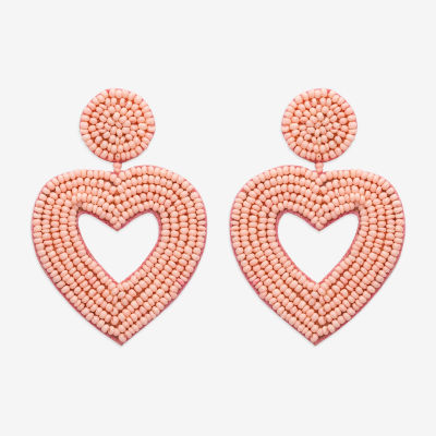 Bijoux Bar Heart Drop Earrings