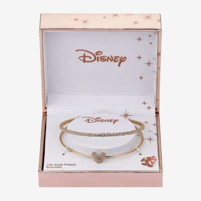 Disney Classics Cubic Zirconia Pure Silver Over Brass Mickey Mouse Cuff Bracelet