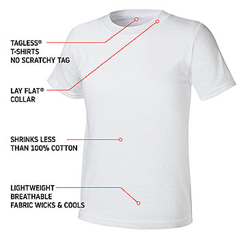 Hanes Boys Essentials Short Sleeve T-shirt Value Pack, 6-Pack