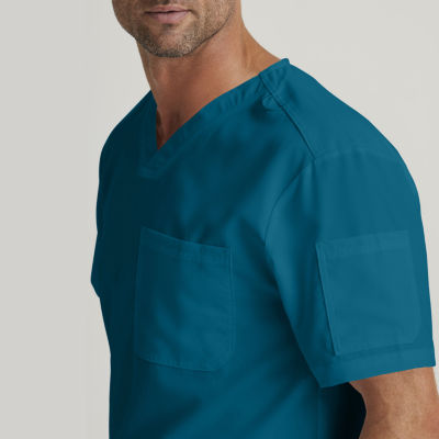 Grey's Anatomy™ by Barco Classic Grt091 Evan 2-Pocket Mens V Neck Moisture Wicking Short Sleeve Scrub Top