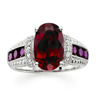LabCreated Ruby and White Sapphire Sterling Silver Ring JCPenney