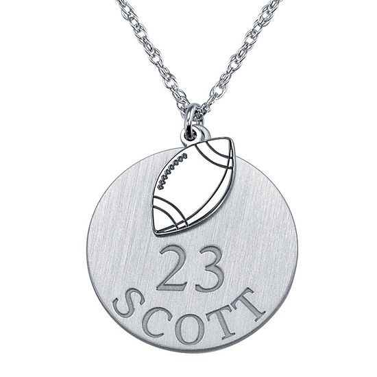Personalized Football 20mm Pendant Necklace
