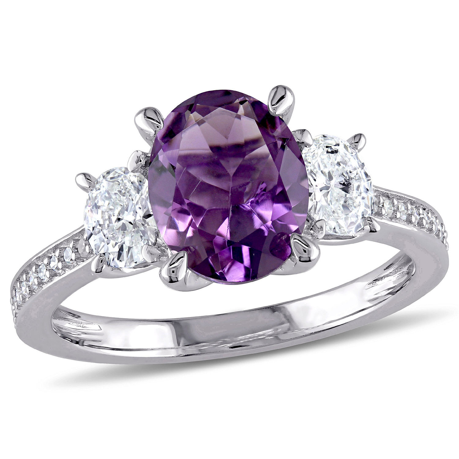 5/8 CT. T.W. Purple Amethyst 14K Gold Engagement Ring - JCPenney