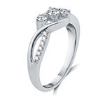 Love Lives Forever 1/3CT. T.W. Diamond 10K White Gold 3-Stone Promise Ring