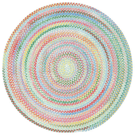 Capel Inc. Baby's Breath Concentric Braided RoundRugs, One Size, Blue