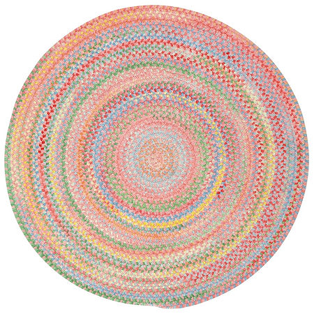 Capel Inc. Baby's Breath Concentric Braided RoundRugs, One Size, Pink