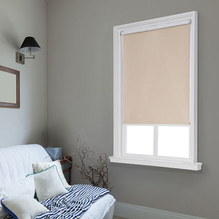 Asstd National Brand Paige Cut-to-width Cordless Blackout Unfringed Roller Shade In Sand